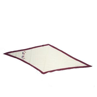 Authentic GUCCI Scarf: Brand: GUCCI Model: Scarf Country of Origin: Italy Material: 100% Silk Color: Bordeaux Ivory Size (Inch): W44.1X H18.1X D0"Size (CM): W112X H46X D0Cm All Bidhaus items come with a 100 % money-back aut