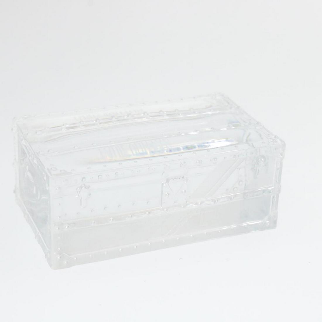 Authentic LOUIS VUITTON â€“ Paper Weight: Brand: LOUIS VUITTON Material: â€“ Style: Paper Weight Color: Clear / Transparent Size(inch): W3.14 x H1.29 x D1.85inch(Approx) Country of Origin: France Accessory: Item Box