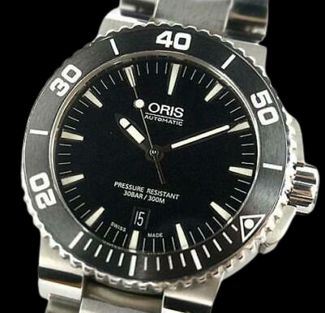 Authentic ORIS Aquis Date Men's watch Automatic volume: Oris watches are available! Aquis is a high-spec diver who boasts a 300m waterproof case. A large crown guard fixed with Y-shaped screws creates a heavy-duty atmosphere. Inquiry number: 50148 Brand: O
