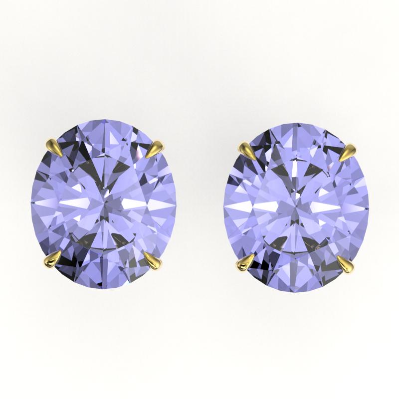 18 ctw Tanzanite Designer Solitaire Stud Earring 18k: 18 ctw Tanzanite Designer Solitaire Stud Earring 18k Yellow Gold Designer Brand Luxury Jewelry, made in the USA Suggested Retail Price: $50,400 Factory offers perfect factory sizing, for all rings & c