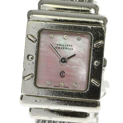 Authentic Philippe Charriol Saint-Tropez 6007909 Pink: Product information Applicable to: Ladies Material: stainless steel x stainless steel Dial color: Pink shell Movement: Quartz Ref. No: 6007909 Accessories: None (body only) Case size (w): about 19mm B