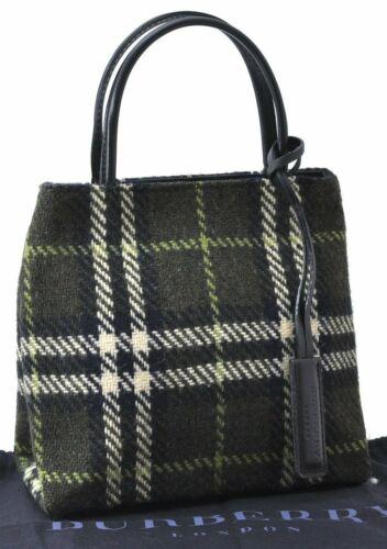 Authentic BURBERRY Hand Bag: Brand: BURBERRY Model: Hand Bag Country of Origin: Italy Material: Canvas Color: Green Bag Length: 7.3inches (18.5cm) Bag Height: 6.7inches (17cm) Bag Depth: 3.5inches (9cm) All Bidhaus items come wit