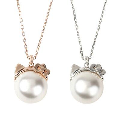 Authentic Hello Kitty Cat Ear Kitty-chan Pendant Silver: Hello Kitty Cat Ear Kitty-chan Pendant Silver 925 Pearl Ladies Necklace Size Top Length about 12mm x Width about 10mm Chain length about 45 cm Free adjuster whose length can be changed freely Material