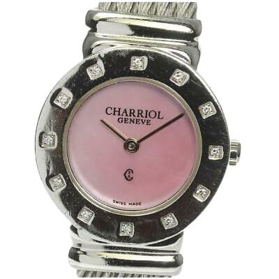 Authentic PHILIPPE CHARRIOL Saint-Tropez 12P Ladies: Product information Applicable to: Ladies Material: SV925 stainless steel Dial color: Pink shell Accessories: None (body only) Case size (w): about 24mm Belt size: about 16cm Belt size is the size of