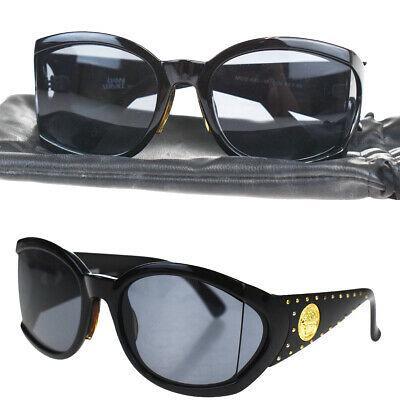 Authentic GIANNI VERSACE Sunglasses: Brand: GIANNI VERSACE Model: Sunglasses Country of Origin: Italy Material: Metal & Plastic Gold-Tone Color: Black Size (Inch): W2.2X H1.8X D0"Size (CM): W5.5X H4.5X D0Cm All Bidhaus items come with a