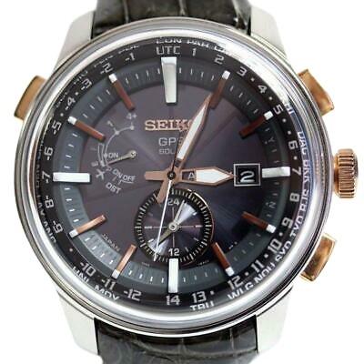 Authentic SEIKO SBXA038 Solar GPS Satellite Radio: Brand: SEIKO Product Name: Astron Watch Model:: SBXA038 Movement: Solar GPS satellite radio wave correction Belt: Silver Case color: Silver Material: Belt / Case: Leather / SS Size (mm): Case diameter