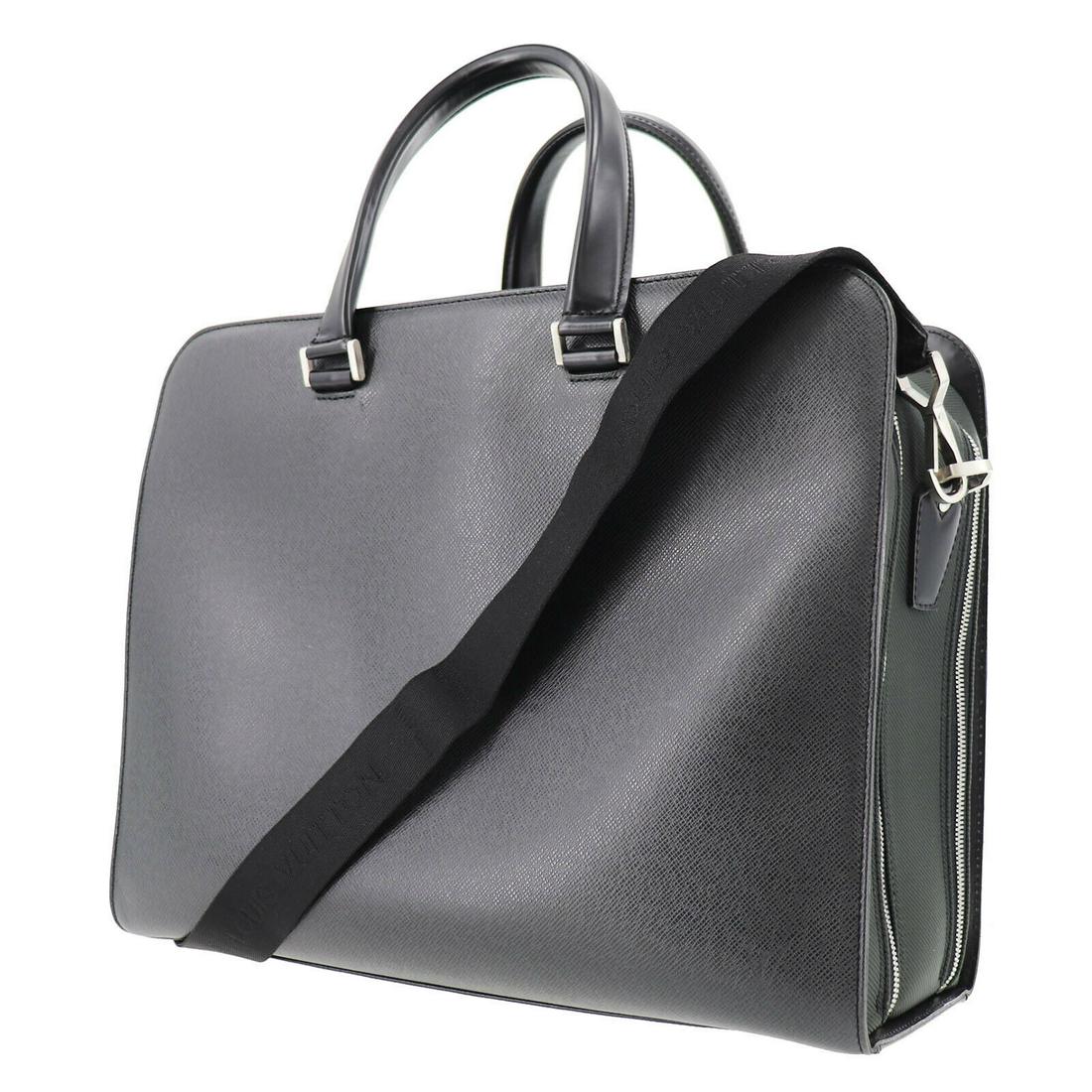 Authentic LOUIS VUITTON Business Bag: Brand: LOUIS VUITTON Model: Business Bag Country of Origin: France Material: Leather Color: Silver Bag Length: 16.5 Bag Height: 12.9 Bag Depth: 6.6 All Bidhaus items come with a 100 % money-back authe