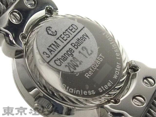 Authentic CHARRIOL Saint Tropez QZ 12P Diamond Zirconia: Condition: Used (pre-owned) Wrist size is 15cm . Case size is 25mm . There are small scars and rubbing from normal use which may not be seen from the pictures. if you want the one without single scar