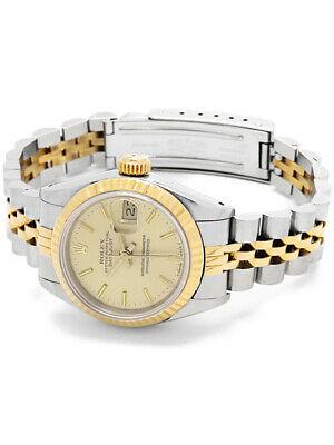 Authentic Rolex Datejust 69173 977 Automatic Stainless: Rolex Datejust 69173 977 Automatic Stainless Ladies Watch Name Datejust Model: 69173 Year 977 No. Made around 1987 Type Ladies Color champagne gold Species self-winding watch Day difference (flat) +11