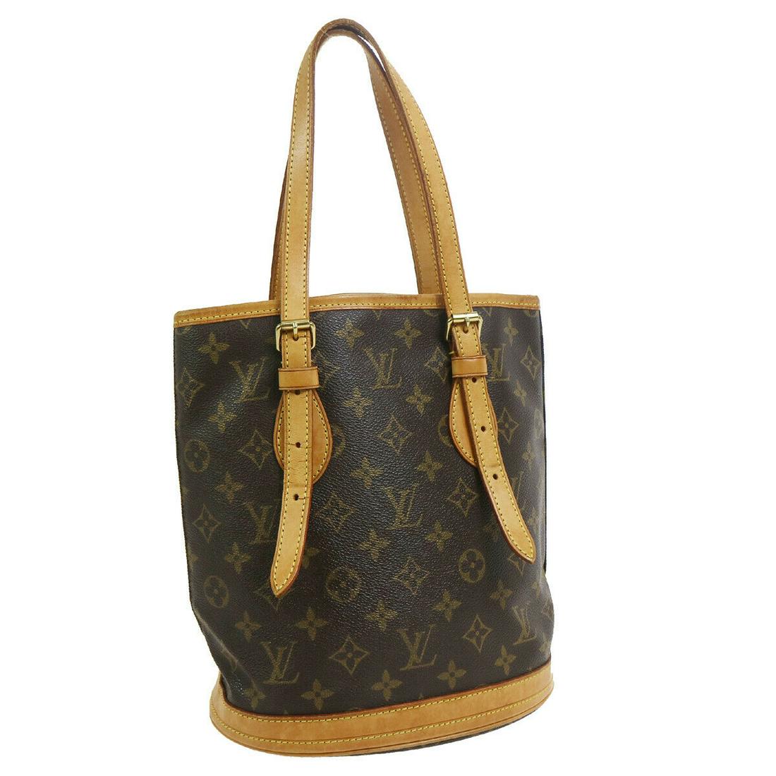Authentic LOUIS VUITTON Monogram Totes & Shoppers: Brand: LOUIS VUITTON Model: Monogram Totes & Shoppers Country of Origin: France Material: Leather Color: Brown Size (Inch): W 9.1 x H 10.2 x D 6.3 " Strap Drop. 6.7 - 9.8 " Size (CM): W 23.0 x H 26.0 