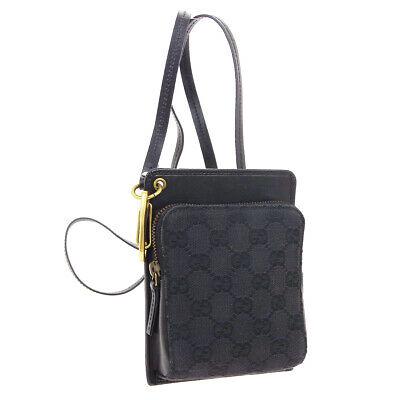Authentic GUCCI Cross Body Crossbody: Brand: GUCCI Model: Cross Body Crossbody Country of Origin: Italy Material: Leather Color: Black Size (Inch): W 4.3 x H 5.1 x D 1.2 "Strap Drop. 21.7 " Size (CM): W 11.0 x H 13.0 x D 3.0 cmStrap Drop.