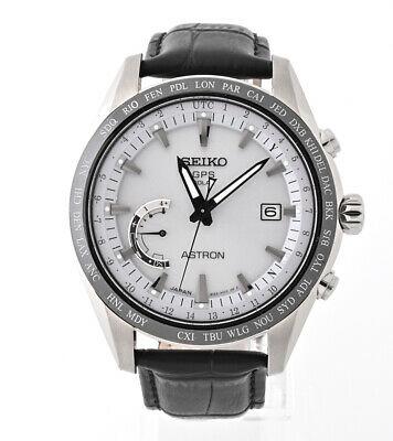 Authentic Seiko Astron SBXB093 GPS Solar Leather: Seiko Astron SBXB093 GPS Solar Leather Titanium Ceramic Bezel Men's Watch Seiko Men's watch Astron USED Product number: SBXB093 Move: Solar Quartz Material: Titanium / Ceramic bezel / Leather New repl