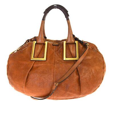 Authentic CHLOE Handbag: Brand: CHLOE Model: Handbag Country of Origin: Hungary Material: Leather Color: Brown Size: 28Cm X 40Cm X 14.5Cm / 11.02 X 15.74 X 5.7 Handle Drop 13Cm / 5.11 Strap Drop 57Cm / 22.44 All Bidhaus items