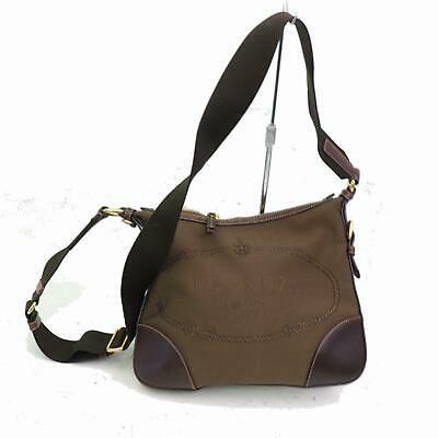 Authentic PRADA Shoulder Bag: Brand: PRADA Model: Shoulder Bag Country of Origin: Italy Item Condition (Outside) Minor rub on the leather parts (Shoulder) Minor twist on a part of shoulder strap (Outside) Minor rub partially (Insi