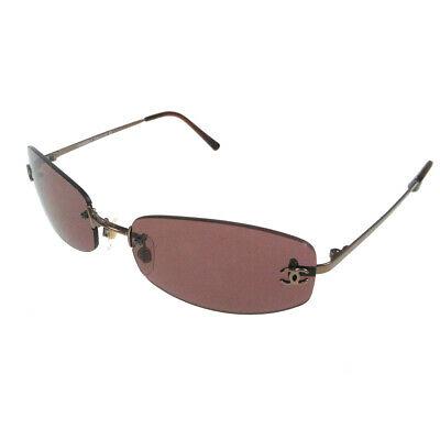 Authentic CHANEL Sunglasses: Brand: CHANEL Model: Sunglasses Country of Origin: Italy Material: Plastic Color: Brown Size (Inch): (Inch):Lens . W 2.3 Ã— H 1.4 " Frame. Width. 5.3 "Temple. 4.9 "57â–¡19 Size (CM): All Bidhau