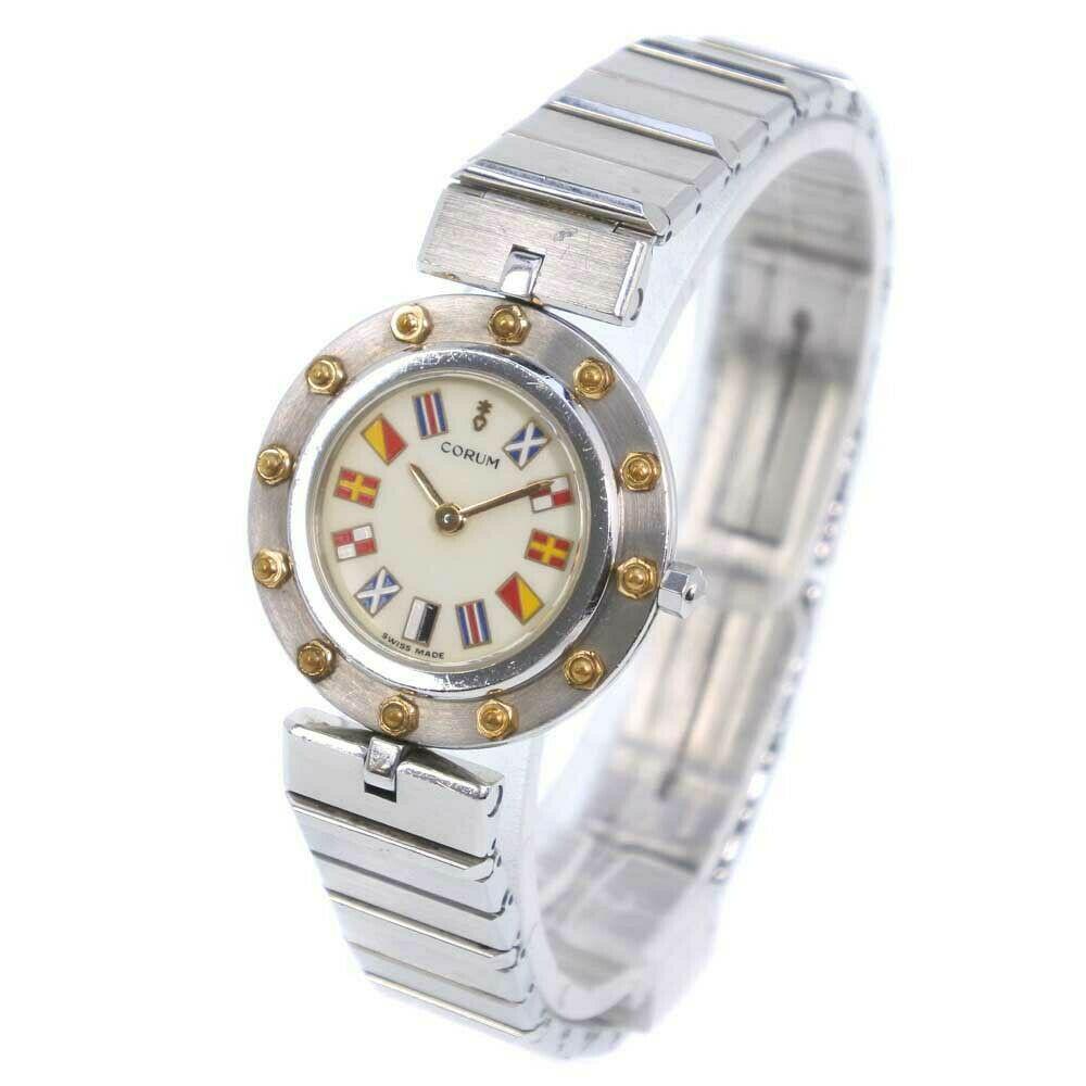 Authentic Corum Clipper Club 47425 39V96 Stainless: Condition: Used (pre-owned) Wrist size is 17 cm. Case size is 25 mm. There are small scars and rubbing from normal use which may not be seen from the pictures. if you want the one without single scar