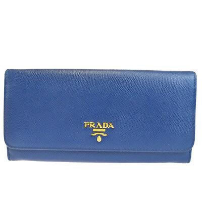 Authentic PRADA Bifold: Brand: PRADA Model: Bifold Country of Origin: Italy Material: Leather Color: Blue Size (Inch): W7.5X H3.9X D1"Size (CM): W19X H10X D2.5Cm All Bidhaus items come with a 100 % money-back authenticity gu