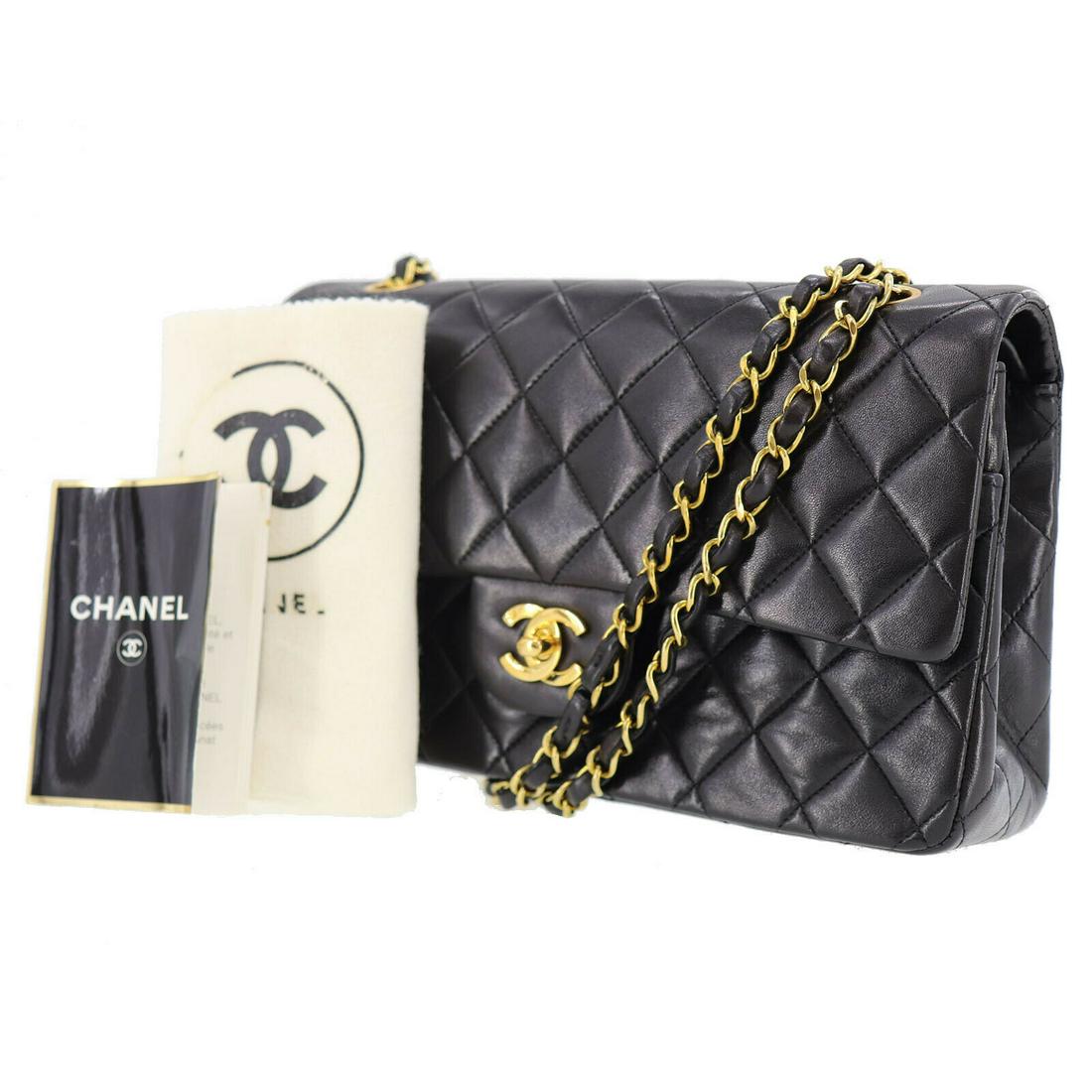 Authentic CHANEL Shoulder Bag: Brand: CHANEL Model: Shoulder Bag Country of Origin: France Material: Leather Color: Gold Size (inch): medium All Bidhaus items come with a 100 % money-back authenticity guarantee. ALL SALES ARE FINAL