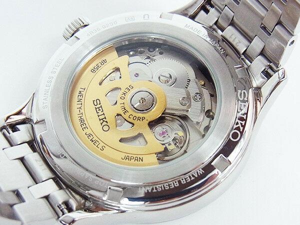 Authentic SEIKO Presage Men's SARY097 4R35-02S0 Silver: Condition: Used (pre-owned) Length of the watch is 16+ 4.6 cm. There are small scratches and rubbing. There is no noticeable big scratch. The glass is beautiful. There is no accessory. It is working p