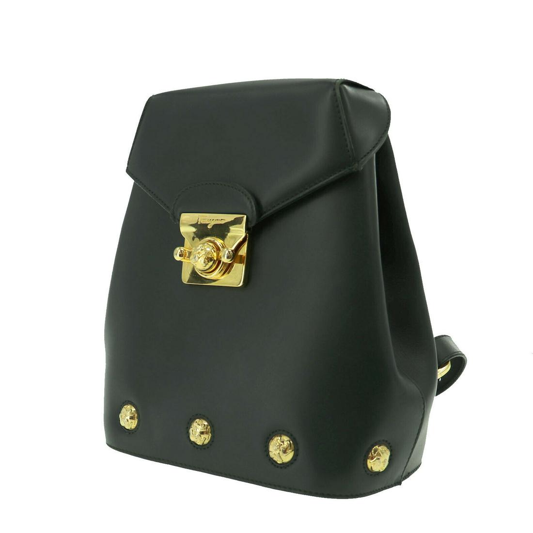 Authentic SALVATORE FERRAGAMO Backpack: Brand: SALVATORE FERRAGAMO Model: Backpack Country of Origin: Italy Material: Nylon Color: Green Bag Length: 7.2 Bag Height: 8.4 Bag Depth: 4.1 All Bidhaus items come with a 100 % money-back authentic