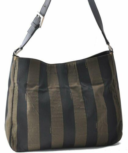 Authentic FENDI Shoulder Bag: Brand: FENDI Model: Shoulder Bag Country of Origin: Italy Material: Nylon Color: Brown Bag Length: 11.4inches (29cm) Bag Height: 9.4inches (24cm) Bag Depth: 4.1inches (10.5cm) All Bidhaus items come w