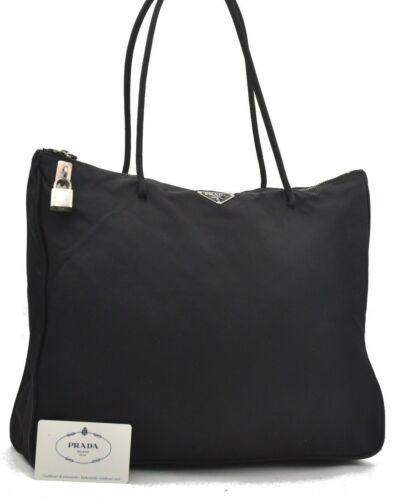 Authentic PRADA Hand Bag: Brand: PRADA Model: Hand Bag Country of Origin: Italy Material: Nylon Color: Black Bag Length: 14.2inches (36cm) Bag Height: 11.8inches (30cm) Bag Depth: 3.5inches (9cm) All Bidhaus items come with a 