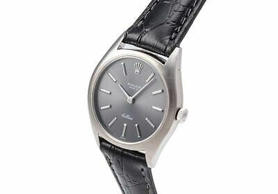 Authentic Rolex Cellini Ref.3800 White Gold Gray Dial: About the product Manufacturer Rolex model Cellini Ref.3800 White gold Gray dial 1972 SN.35xxxxx Movement Hand-rolled bowl Cal.1600 Case WG 25.5 30.5mm Bracelet strap SS Classic buckle Outside calf st