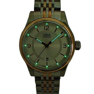 Authentic ORIS 733.7594.4331 Classic Date Men's Silver: Brand: name ORIS Product Name Classic Date Model: 733.7594.4331 Serial 3 - Dial Silver Sex Men Material Stainless steel Automatic winding Size Case: (approx.) W: 41mm Arm circumference: (about) 21.0cm