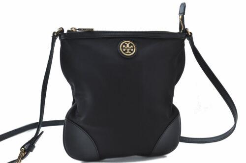 Authentic TORY BURCH Shoulder Bag: Brand: TORY BURCH Model: Shoulder Bag Country of Origin: Material: Nylon Color: Black Bag Length: 9.1inches (23cm) Bag Height: 9.4inches (24cm) Bag Depth: 0.4inches (1cm) All Bidhaus items come with a