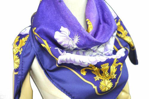 Authentic HERMES Scarf: Brand: HERMES Model: Scarf Country of Origin: France Material: Silk Color: Purple Size (cm): W90 x H90cm(Approx) Size (inch): W35 x H35"(Approx) All Bidhaus items come with a 100 % money-back authenti