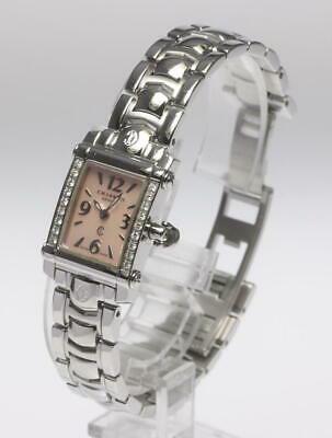 Authentic CHARRIOL Columbus Ref.CCSTRD Diamond Bezel: Good product CHARRIOL: Chariol Columbus Ref.CCSTRD Diamond Bezel Pink Shell QZ Ladies Watch Introduction There are scratches on the windshield. The needle and dial are clean. There are thin scratches