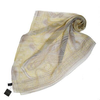 Authentic ETRO Scarf: Brand: ETRO Model: Scarf Country of Origin: Italy Material: 100% Silk Color: Begie Size (Inch): W53.1X H53.1X D0"Size (CM): W135X H135X D0Cm All Bidhaus items come with a 100 % money-back authenticity