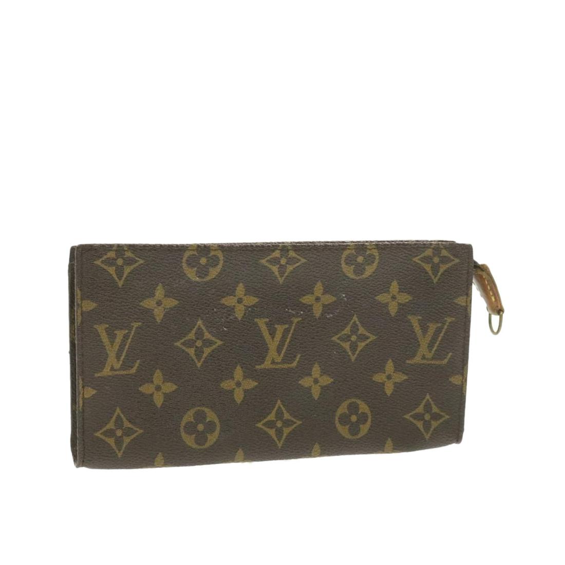Authentic LOUIS VUITTON BUCKET GM Monogram Canvas Pouch: Brand: LOUIS VUITTON Material: Monogram Canvas Style: Pouch Color: Monogram Size(inch): W7.87 x H3.93 x D0.59inch(Approx) Country of Origin: France Accessory: There is no item box and dust bag. We wil