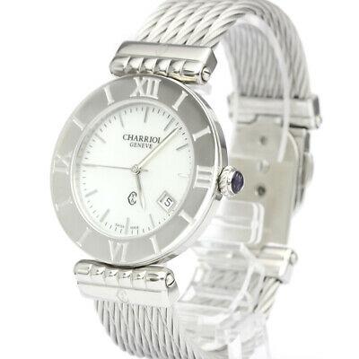 Authentic Charriol Saint-Tropez Date White Dial Quartz: Charriol Saint-Tropez Date White Dial Quartz Stainless Steel Ladies Watch Product Information Brand: name:: Charriol Line name:: Saint-Tropez Design Style:: Dress watch Gender:: Ladies Material (Case)