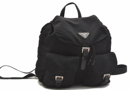 Authentic PRADA Backpack: Brand: PRADA Model: Backpack Country of Origin: Italy Material: Nylon Color: Black Bag Length: 11.8inches (30cm) Bag Height: 11inches (28cm) Bag Depth: 5.5inches (14cm) All Bidhaus items come with a 1