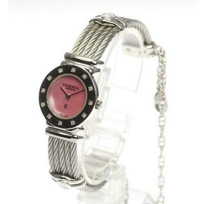 Authentic PHILIPPE CHARRIOL Saint-Tropez 12P Ladies: Product information Applicable to: Ladies Material: SV925 stainless steel Dial color: Pink shell Accessories: None (body only) Case size (w): about 24mm Belt size: about 16cm Belt size is the size of