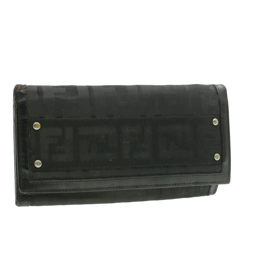Authentic FENDI WALLET Nylon Wallet: Brand: FENDI Material: Nylon Style: Wallet Color: Black Size(inch): W6.88 x H3.54 x D0.59inch(Approx) Country of Origin: Italy Accessory: There is no item box and dust bag. We will send only the item 
