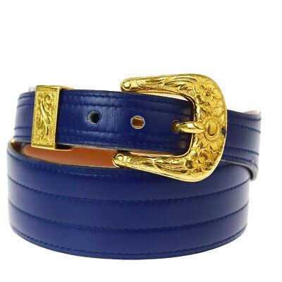 Authentic HERMES Belt: Brand: HERMES Model: Belt Country of Origin: France Material: Leather Color: Blue Size (Inch): W1.6X H1.6X D0"Size (CM): W4X H4X D0Cm All Bidhaus items come with a 100 % money-back authenticity guaran