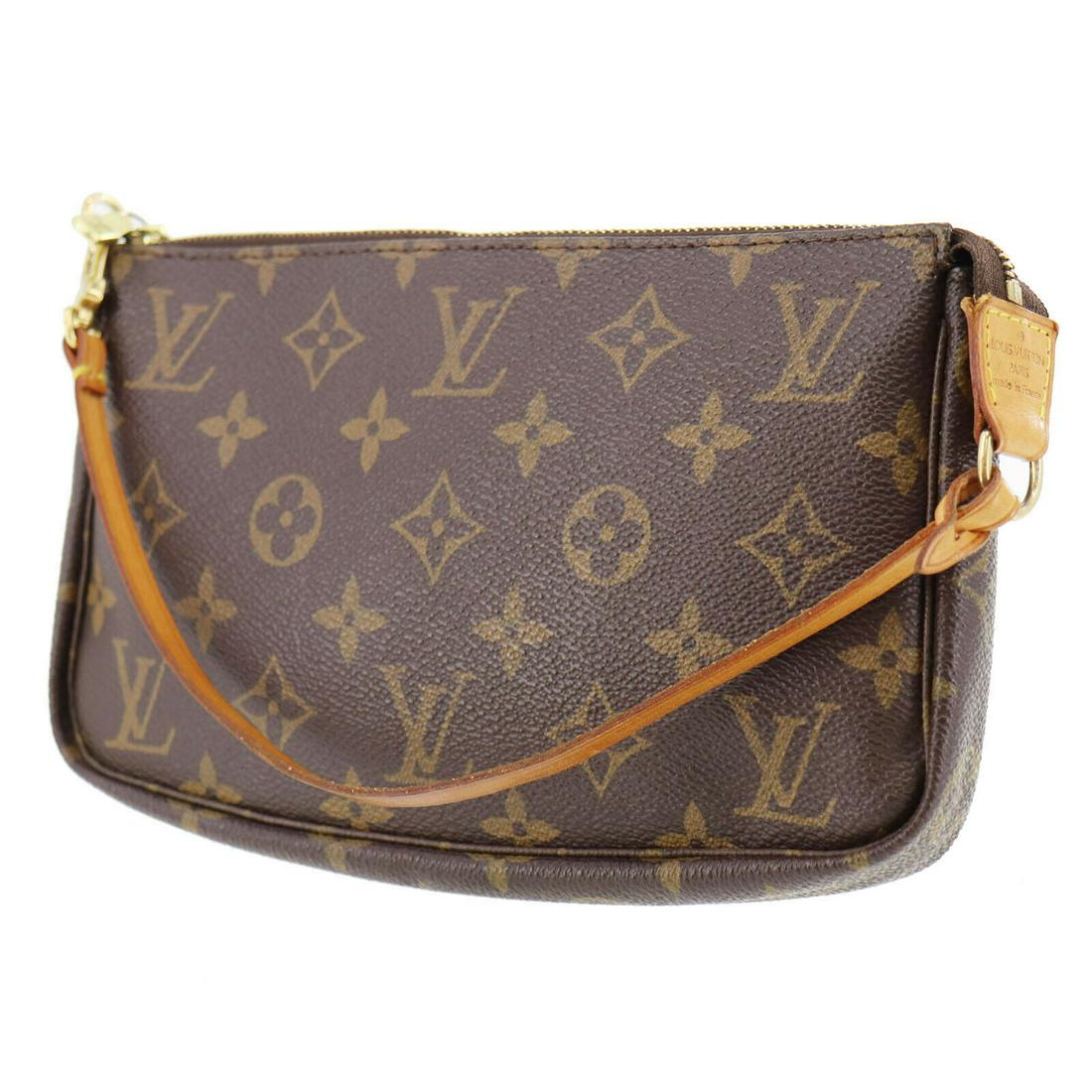 Authentic LOUIS VUITTON Hand Bag: Brand: LOUIS VUITTON Model: Hand Bag Country of Origin: France Material: Canvas Color: Brown Size (inch): small All Bidhaus items come with a 100 % money-back authenticity guarantee. ALL SALES ARE FIN