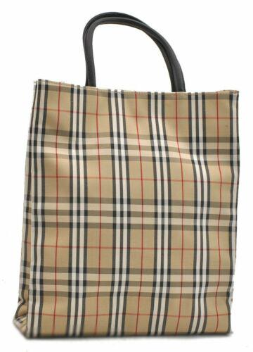 Authentic BURBERRY Tote Bag: Brand: BURBERRY Model: Tote Bag Country of Origin: China Material: Canvas Color: Beige Bag Length: 10.8inches (27.5cm) Bag Height: 12.8inches (32.5cm) Bag Depth: 3inches (7.5cm) All Bidhaus items come