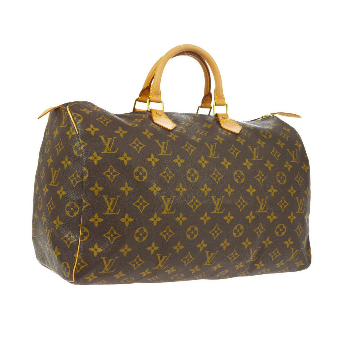 Authentic LOUIS VUITTON Hand Bag: Brand: LOUIS VUITTON Model: Hand Bag Country of Origin: France Material: Monogram Canvas Leather Color: Brown Size (Inch): W 16.1 x H 9.8 x D 7.5 "Handle Drop. 3.5 " Size (CM): W 41.0 x H 25.0 x D 19.