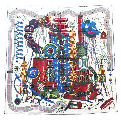 Authentic HERMES Bandana/Square Scarf: Brand: HERMES Model: Bandana/Square Scarf Country of Origin: France Material: 100% Silk Color: White Size (Inch): W 34.6 " x H 34.6 " Size (CM): W 88.0 x H 88.0 cm All Bidhaus items come with a 100 % 