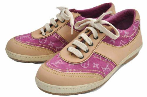 Authentic LOUIS VUITTON Sneakers: Brand: LOUIS VUITTON Model: Sneakers Country of Origin: Italy Material: Canvas Color: Pink Bag Length: 3.1inches(8cm) Bag Height: 3.1inches(8cm) Bag Depth: 8.9inches(22.5cm) All Bidhaus items come wit