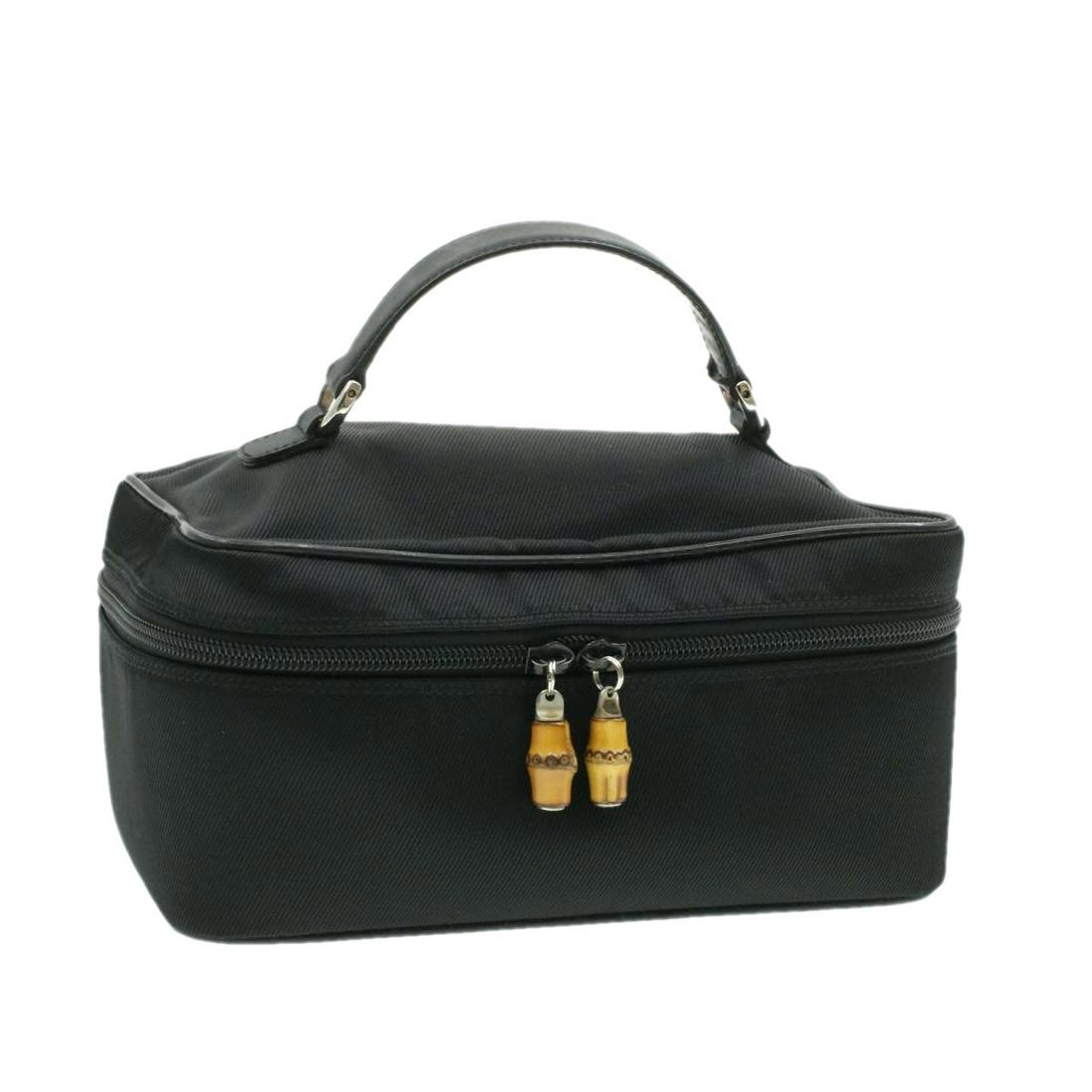Authentic GUCCI Nylon Pouch: Brand: GUCCI Material: Nylon Style: Pouch Color: Black Size(inch): W8.66 x H4.33 x D5.51inch(Approx) Country of Origin: Italy Accessory: There is no item box and dust bag. We will send only the item w