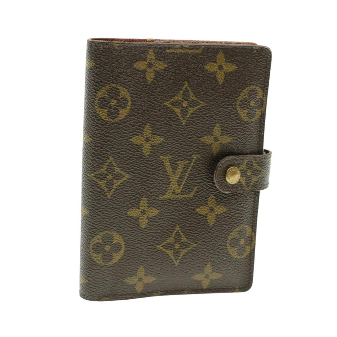 Authentic LOUIS VUITTON Monogram Canvas Day Planner: Brand: LOUIS VUITTON Material: Monogram Canvas Style: Day Planner Cover Color: Monogram Size(inch): W3.9 x H5.7 x D0.6â€³(Approx) Country of Origin: France Accessory: There is no item box and dust