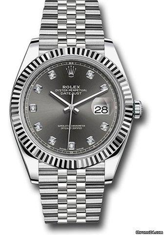Authentic Rolex Datejust Dark Rhodium Diamond Dial: Basic Info Listing number: 40UGL2 Brand: Rolex Model: Datejust Reference number: 126334 Movement: Automatic Case material: Steel Bracelet material: Steel Year of production 2020 Condition New (Brand n