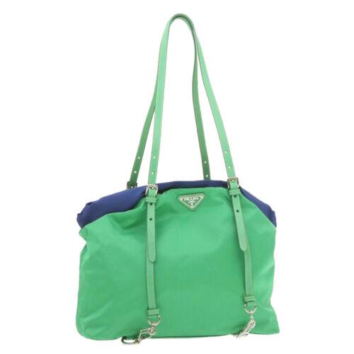 Authentic PRADA Nylon Shoulder Bag: Brand: PRADA Material: Nylon Style: Shoulder Bag Color: Green Size(inch): W12.59 x H9.84 x D3.93inch(Approx) Country of Origin: Italy Accessory: Dust Bag / Guarantee Card