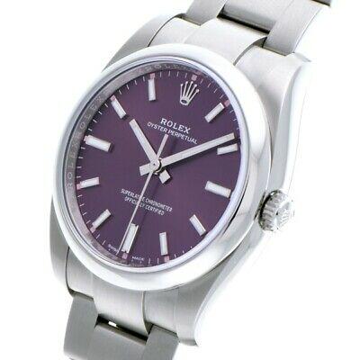 Authentic Rolex Oyster Perpetual 114200 Stainless Steel: Material: stainless steel : red grape : Stainless steel : Stainless steel : Automatic winding : S :-No noticeable damage or usability is found Movement checked : Belt length / about 18.5cm Case length