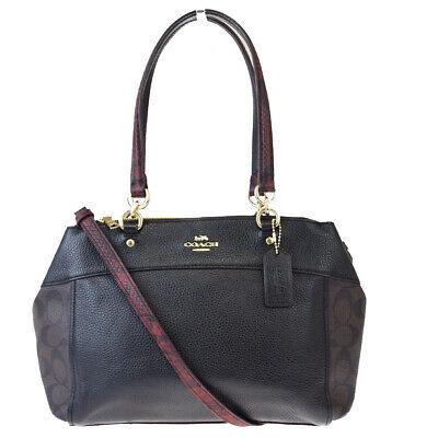Authentic COACH Shoulder Bag: Brand: COACH Model: Shoulder Bag Country of Origin: Unknown Material: Leather Color: Black Size: 21Cm X 29Cm X 10Cm / 8.26 X 11.41 X 3.93 Strap Length 52Cm - 61Cm / 20.47 - 24.01 Strap Drop 20Cm / 7.8