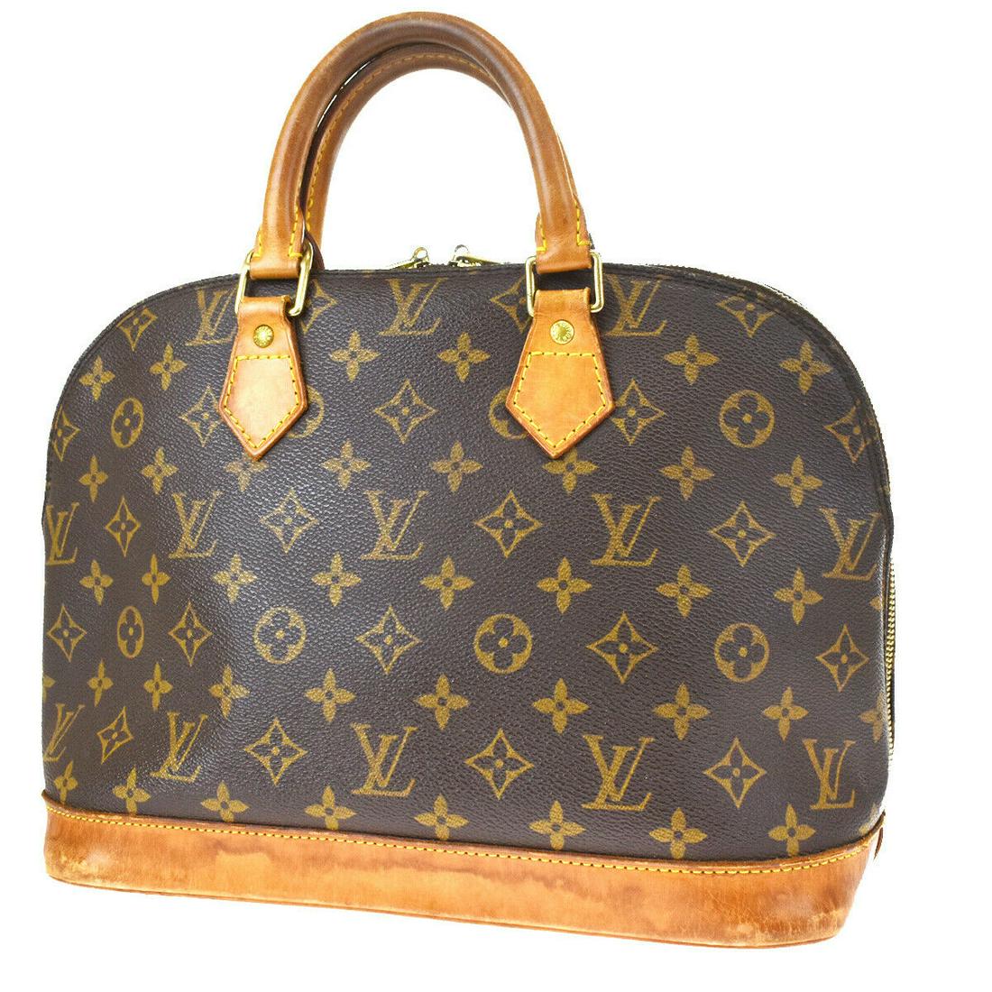 Authentic LOUIS VUITTON Alma Double Handles: Brand: LOUIS VUITTON Model: Alma Double Handles Country of Origin: France Material: Canvas Color: Brown Size (Inch): W 11.8 X H 9.1 X D 6.1 "Size (CM): W 30 X H 23 X D 15.5 Cm All Bidhaus items come w
